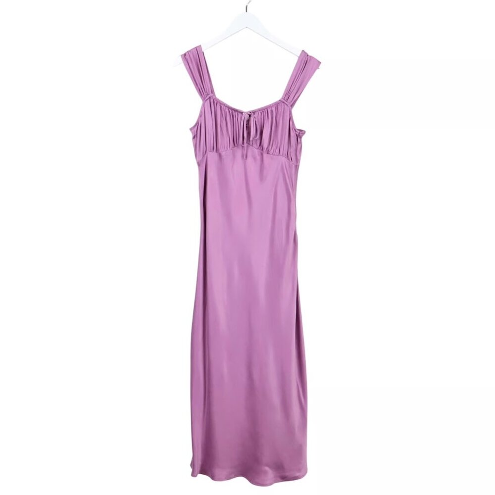 NWT Madewell Square Neck Sleeveless Wide Strap Midi Dress Lilac Purple